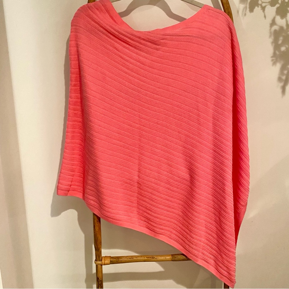 Talbots pink poncho size medium/large